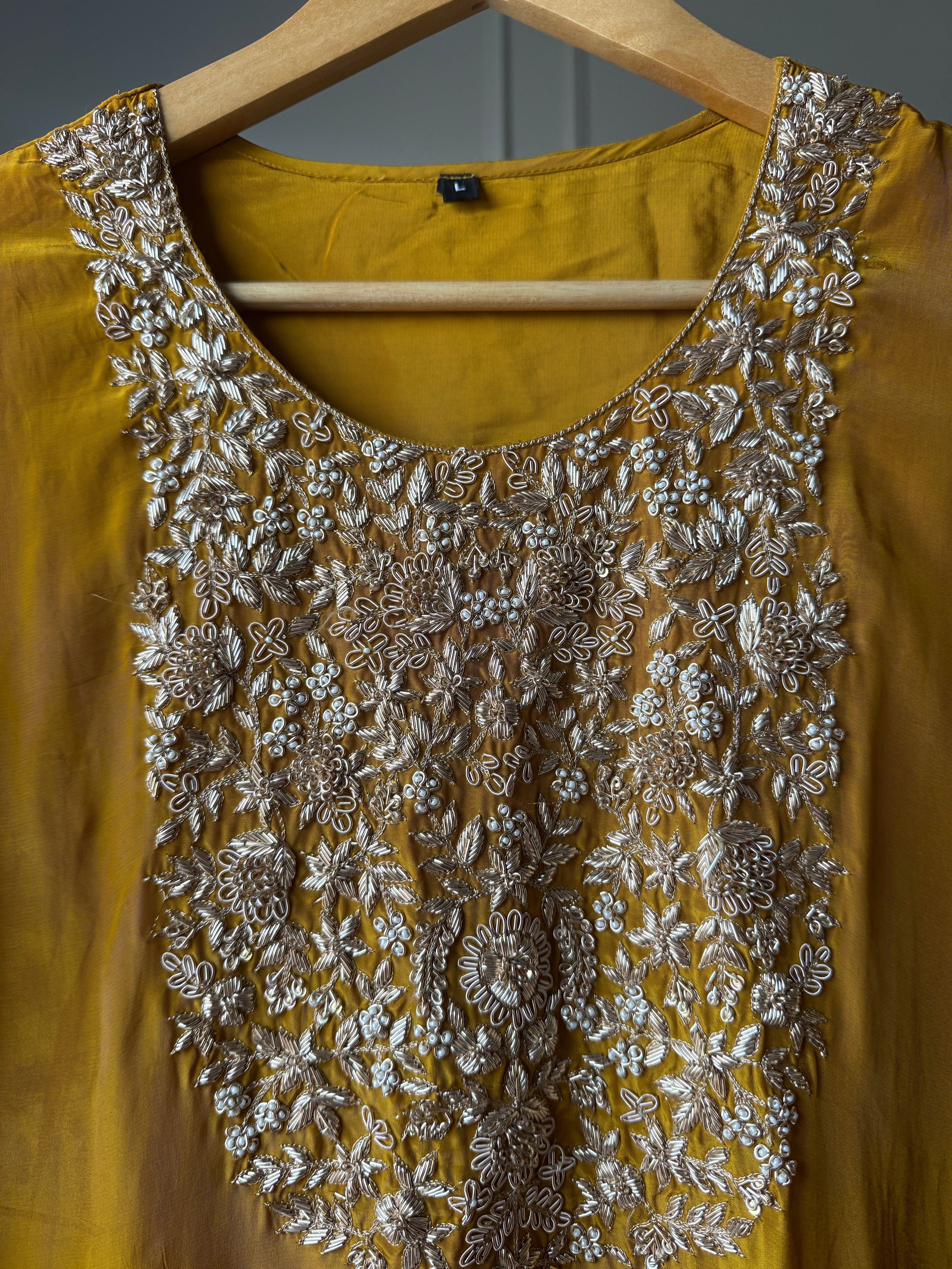 Veera glazed pure crepe silk dress