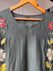 Bhavana Mul Chanderi Patchwork Dress