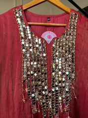 Rajini Tissue Shimmer Handwork Coord Set