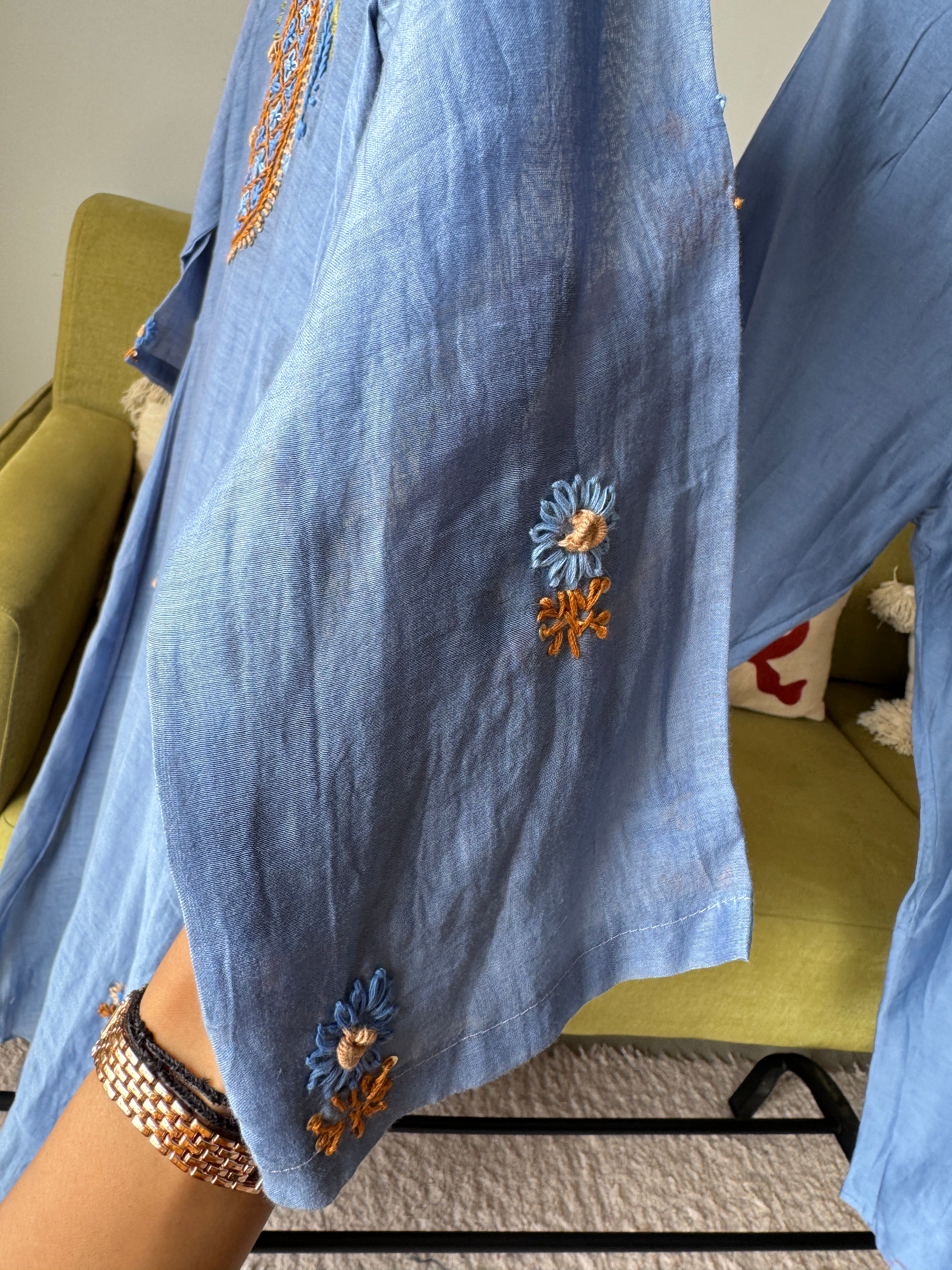 Shilpa Embroided Mul Chanderi Dress