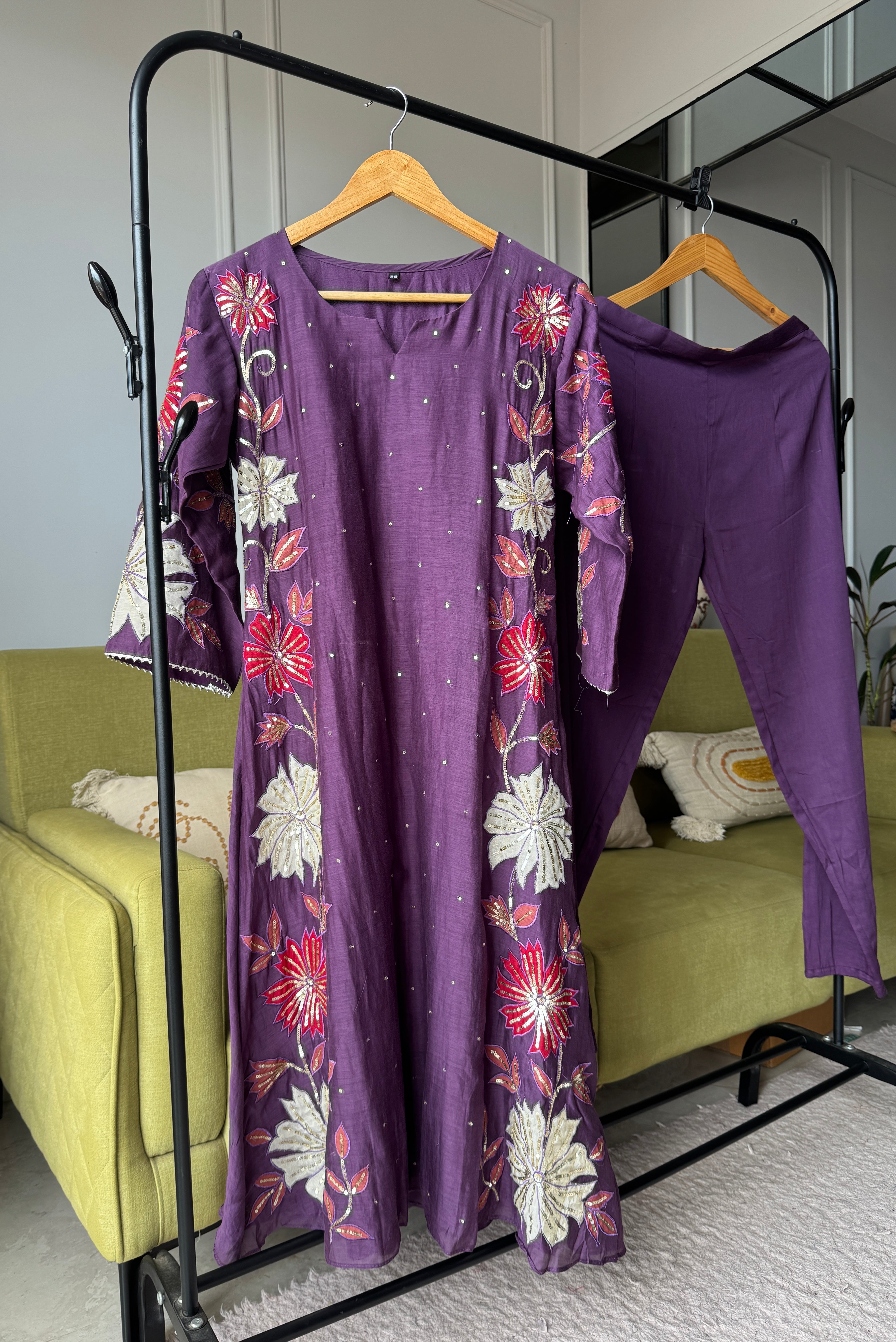 Bhavana Mul Chanderi Patchwork Dress