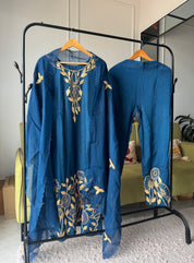 Mehek hand work golden gotta plazzo dress(Make to Order)