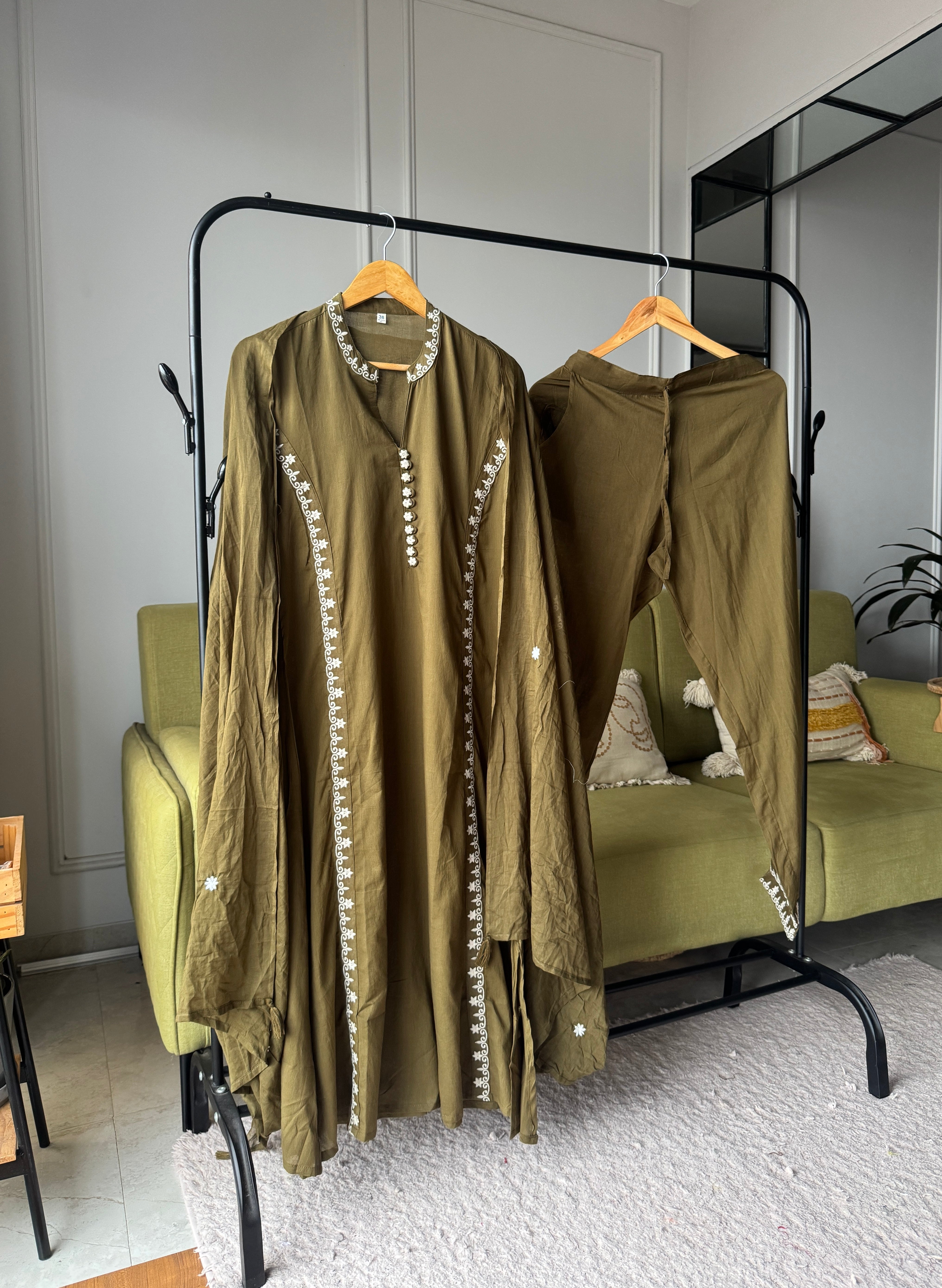 Smital Embroided Side Cut Dress