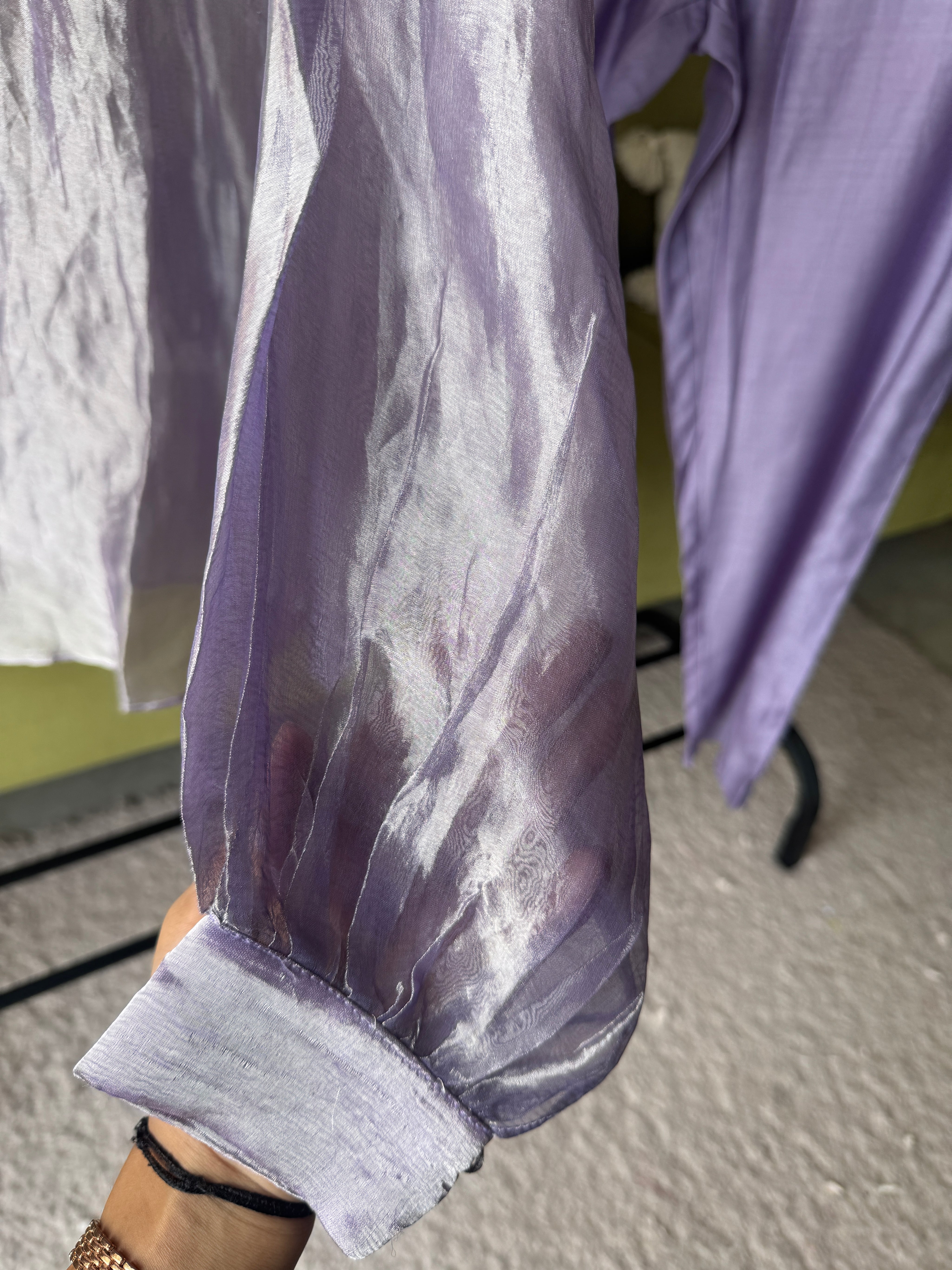 Mihika Pure Tissue Top With Padded Blouse And Plazzo