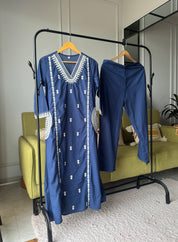 Jhalak Embroided Kurti With Pockets And Pants
