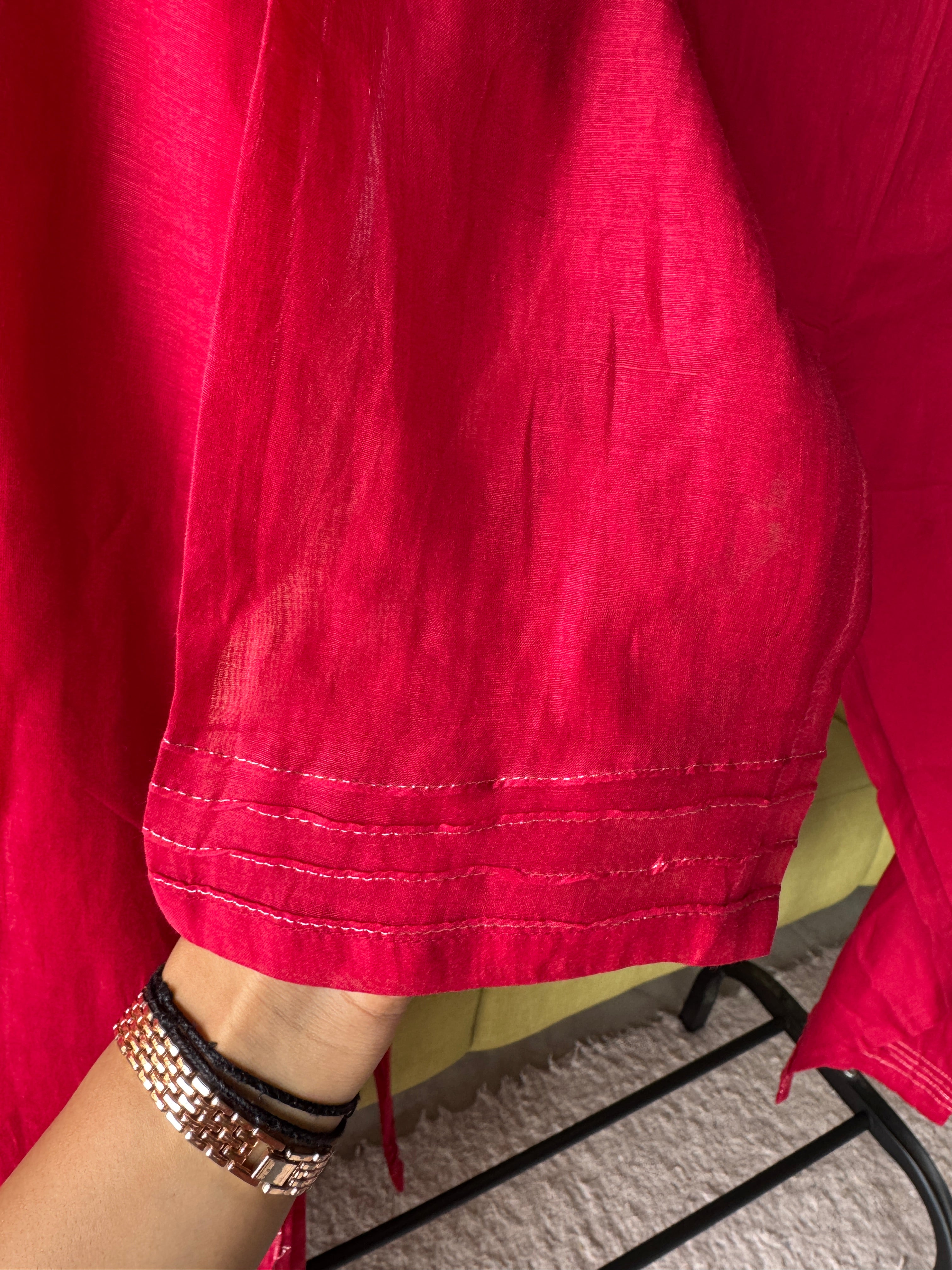 Jasmine Bustier Plus Kurti And Pants Set(Make to Order 10 days)