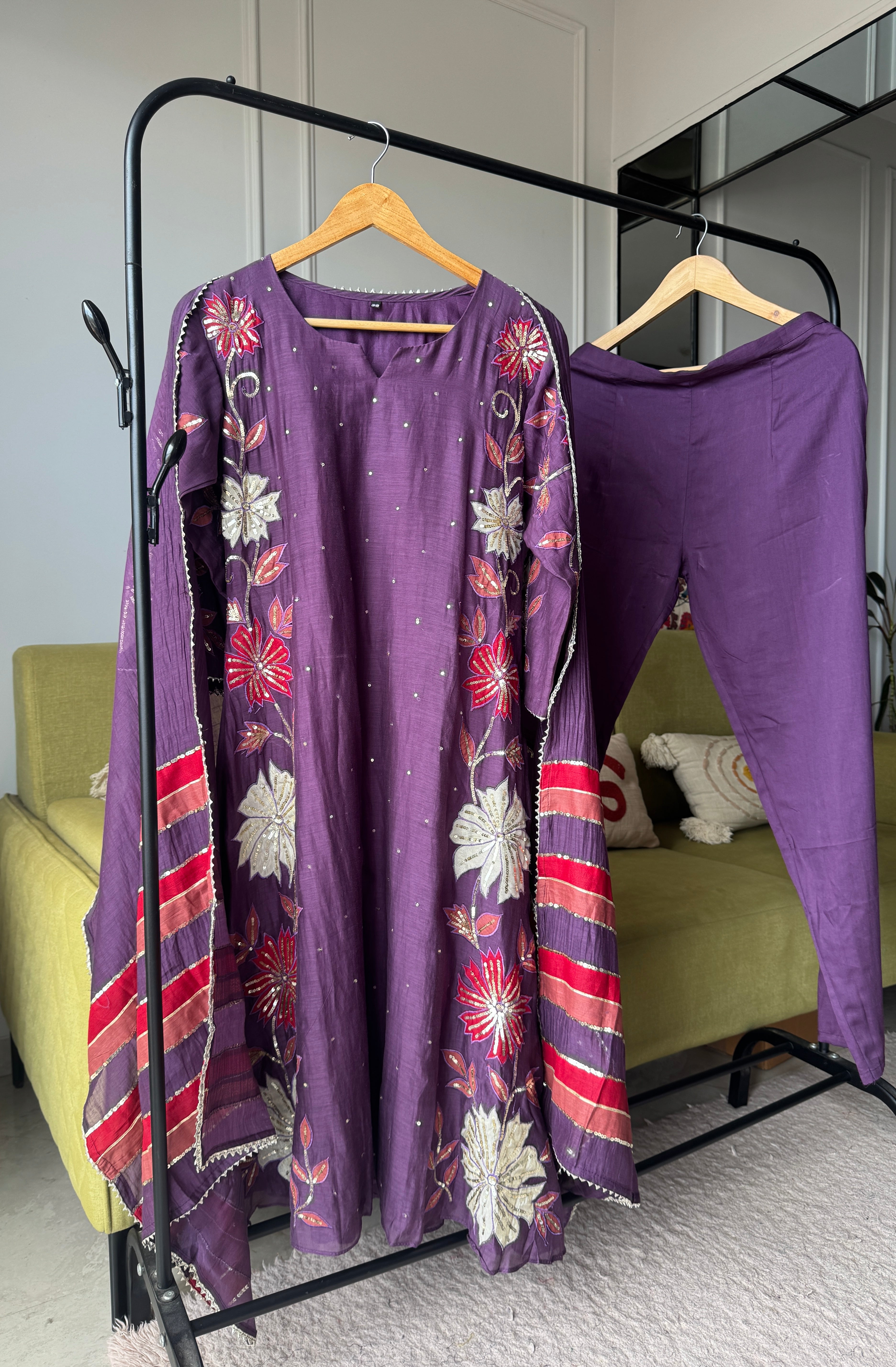 Bhavana Mul Chanderi Patchwork Dress