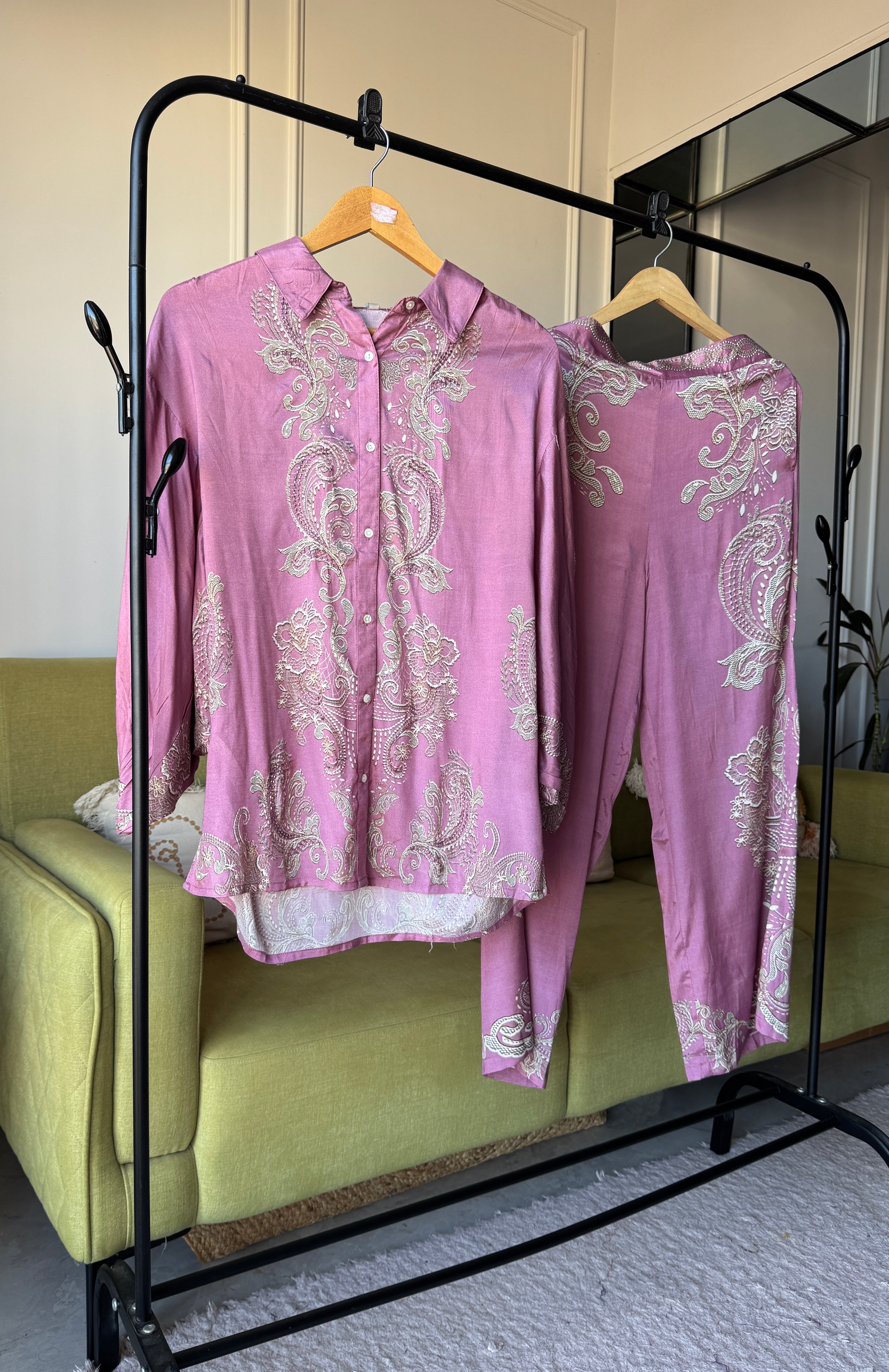 Manvi Handwork Muslin Coord Set