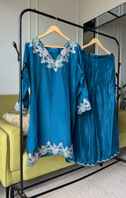 Apurva Silk Scalloped Leather Work Dress