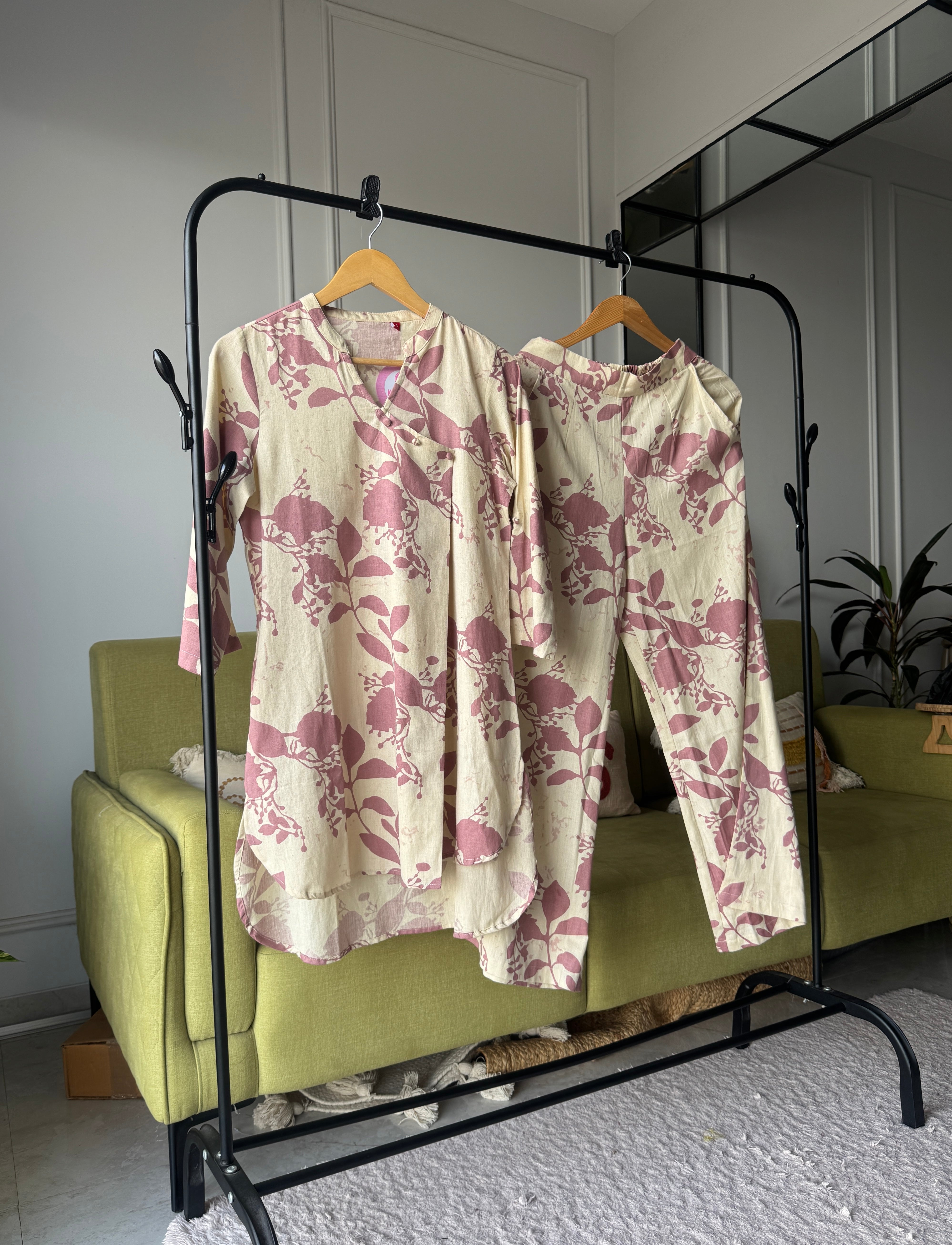 Jenisha Floral Linen Cotton Coord Set