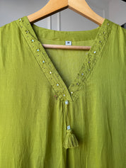 Sushma Embroided Cotton Dress