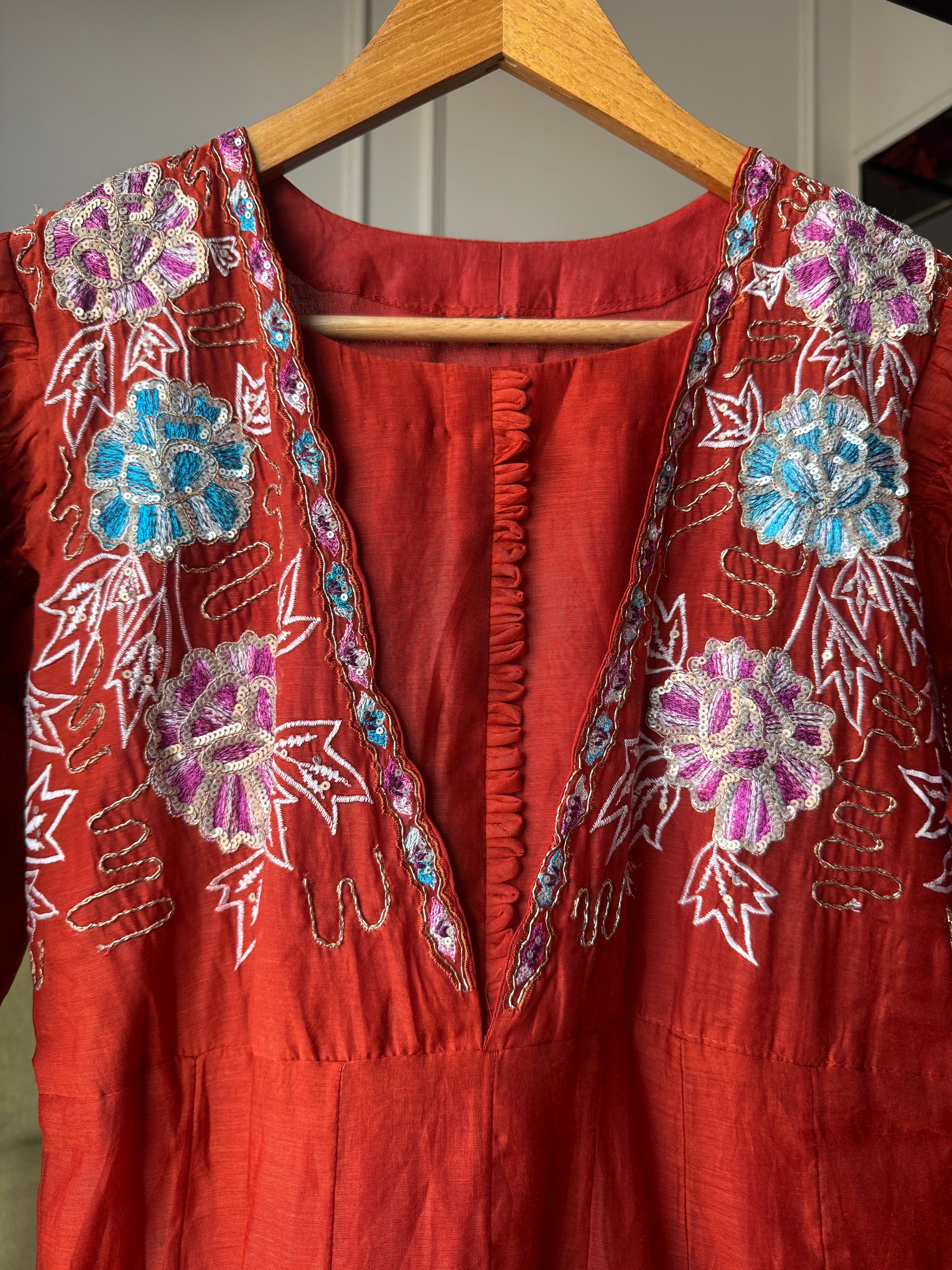 Dipali Mul Chanderi Embroided Dress