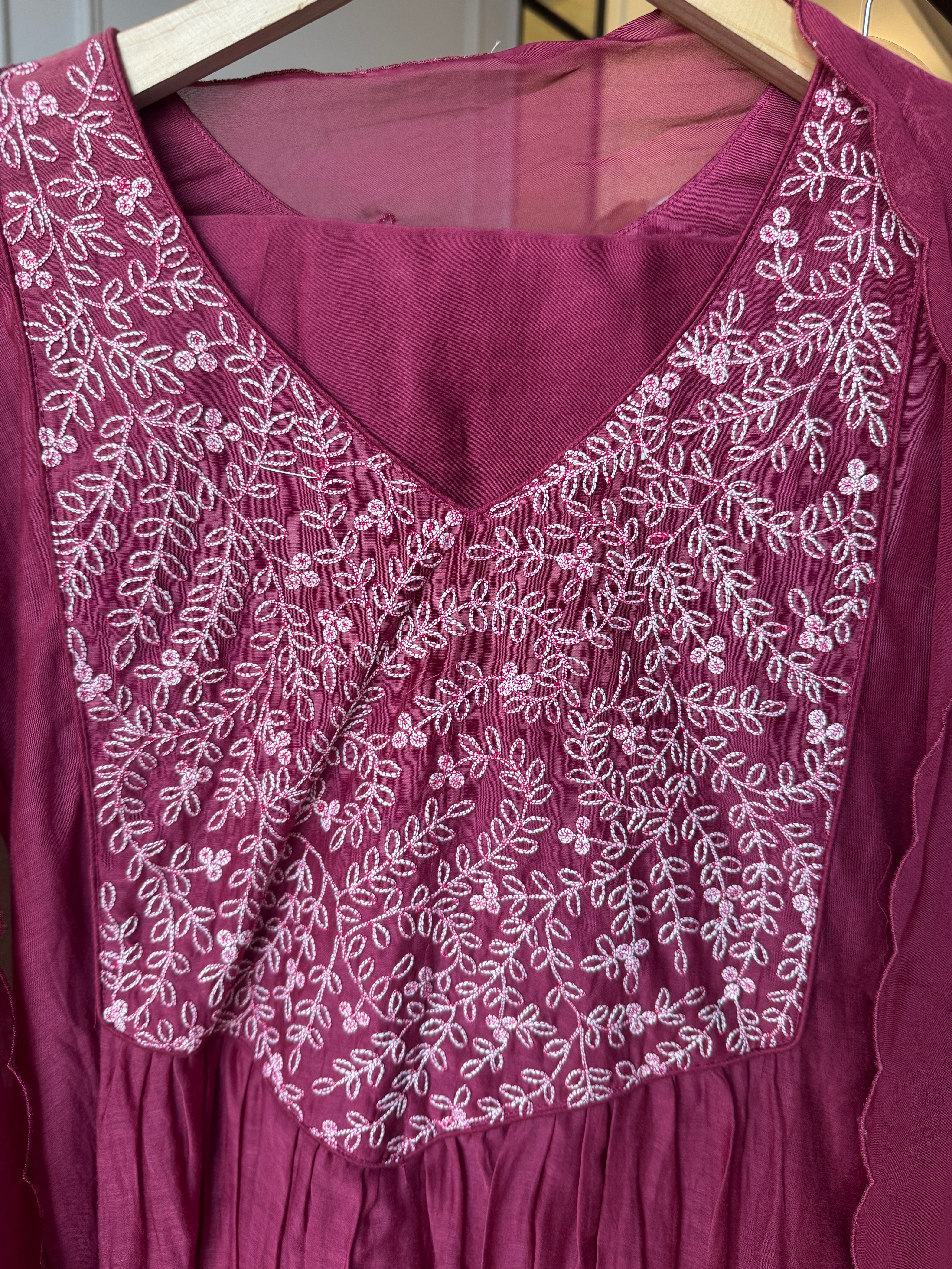 Khushi Pure Mul Chanderi Embroided Set