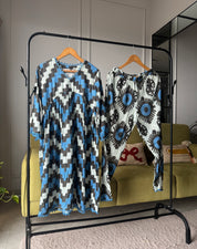 Meghana Aztec print dress