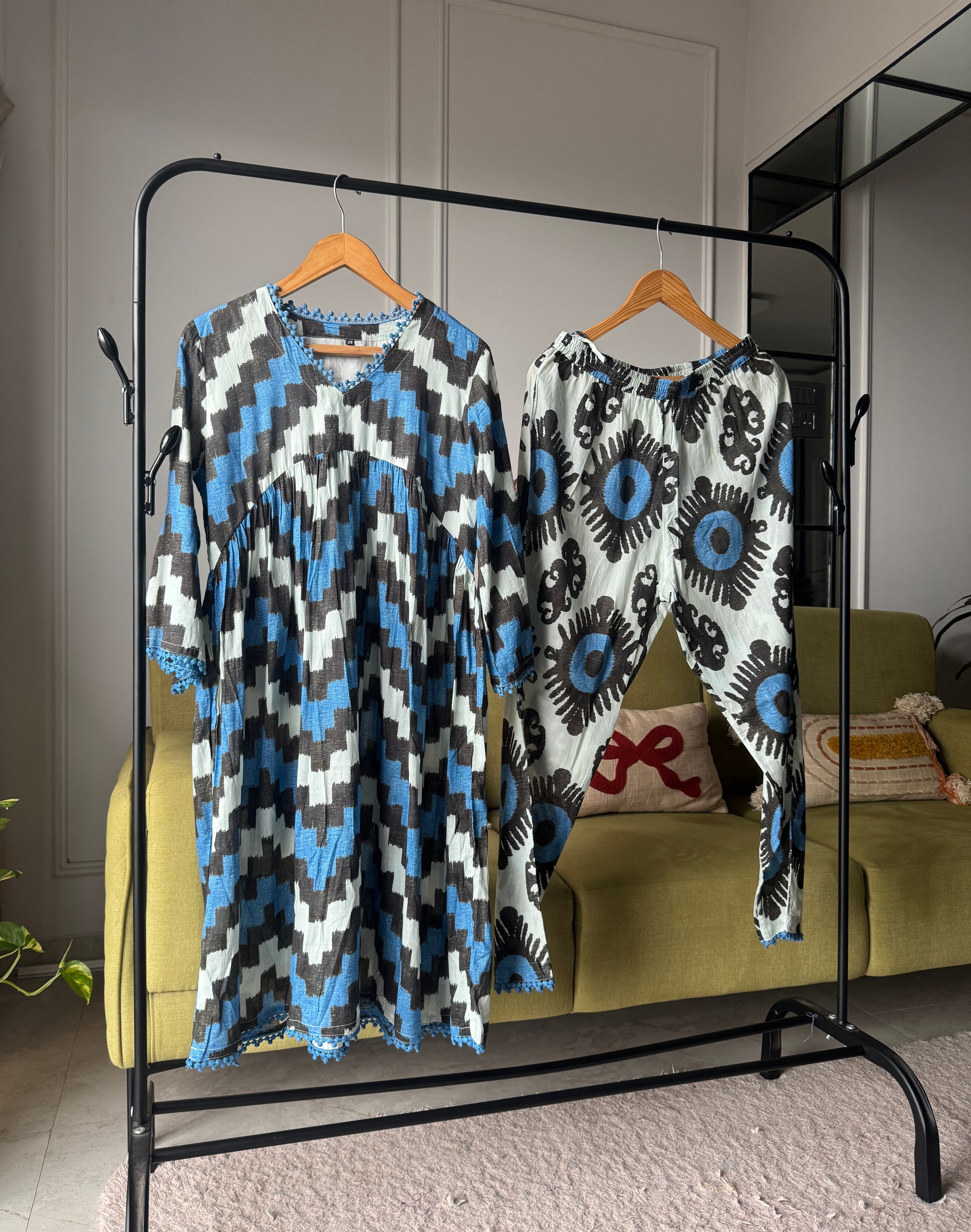 Meghana Aztec print dress