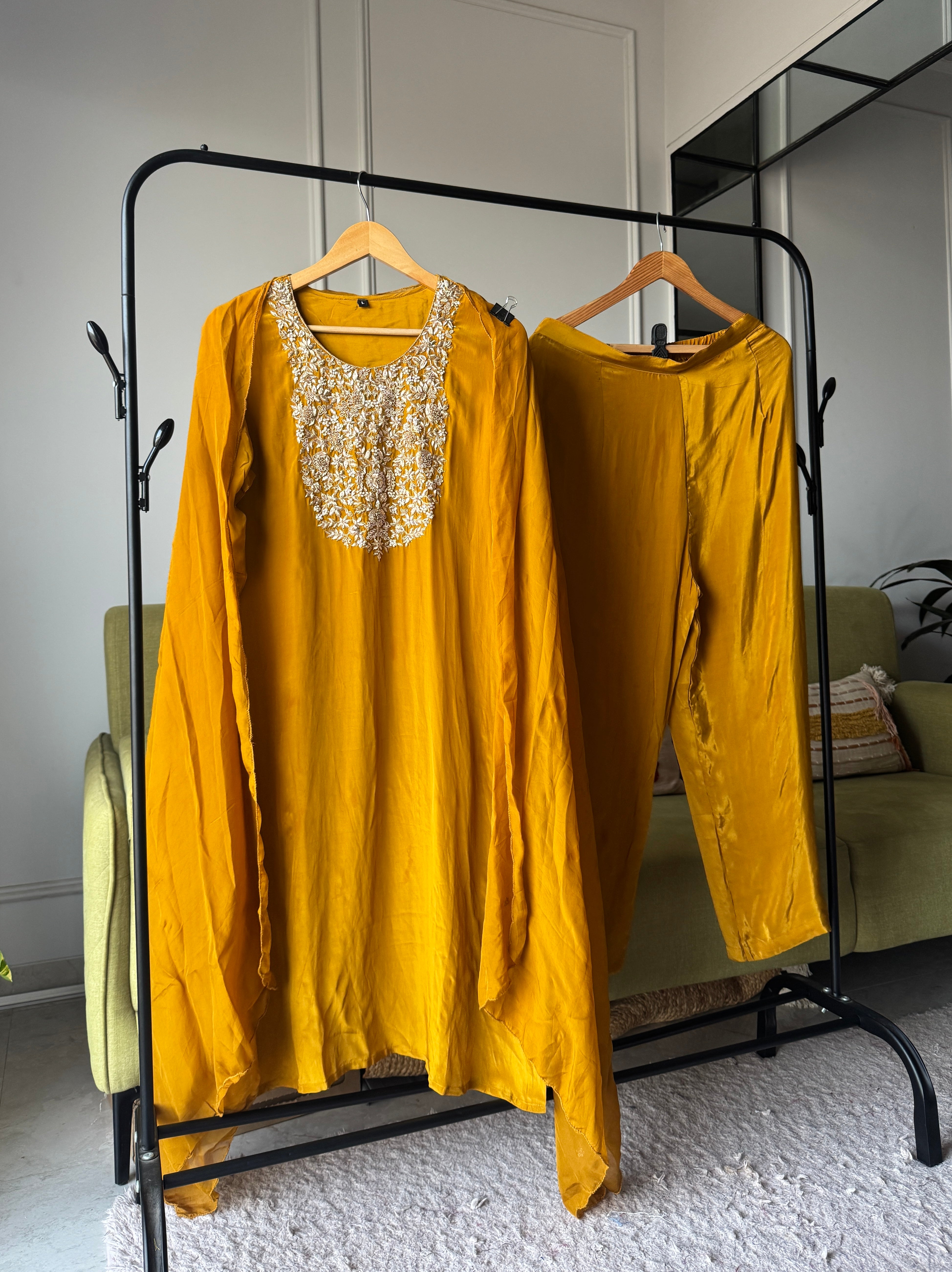 Veera glazed pure crepe silk dress