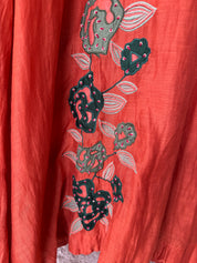 Rani mul chanderi kardana Aline dress with plazzo