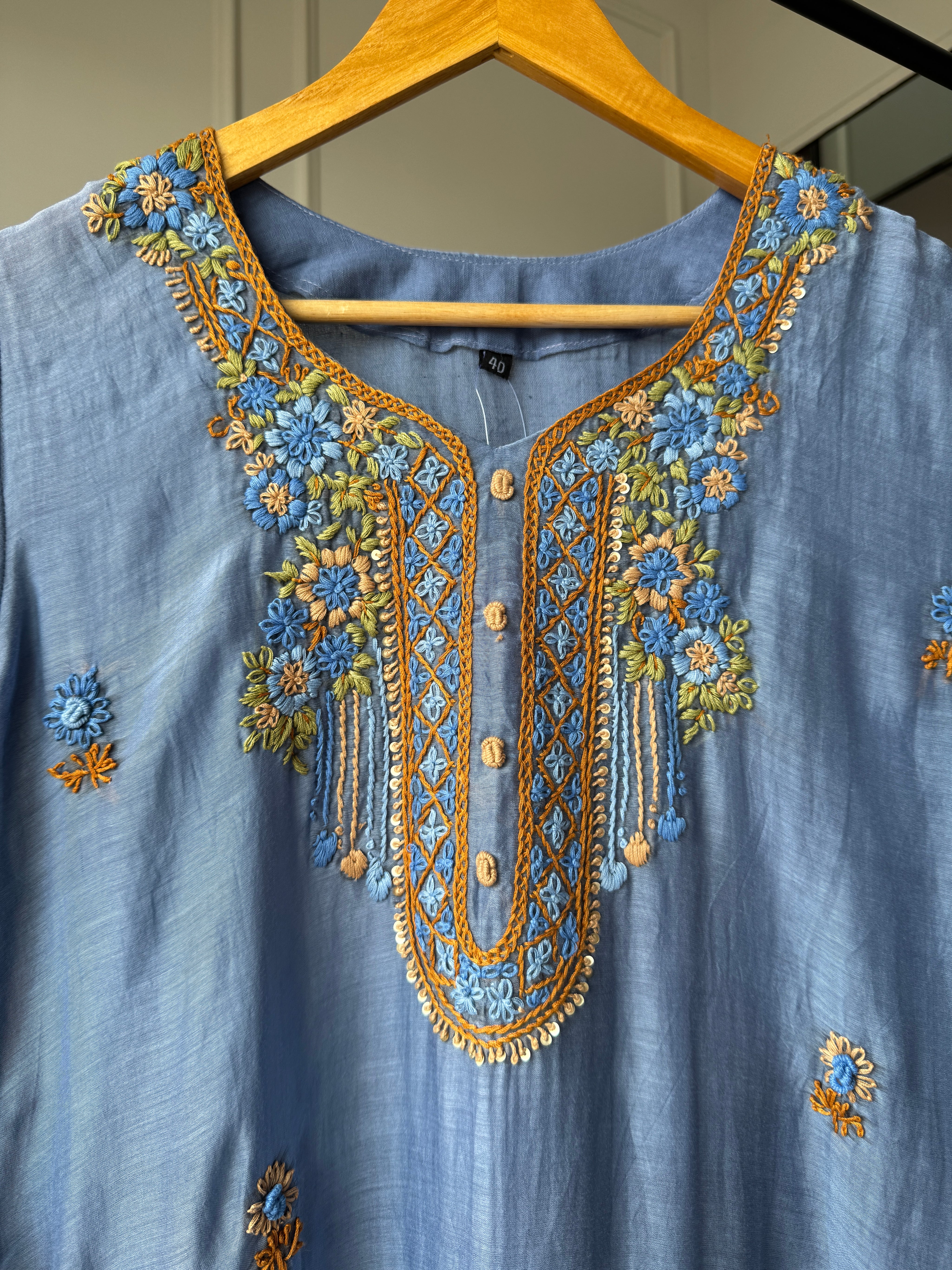 Shilpa Embroided Mul Chanderi Dress