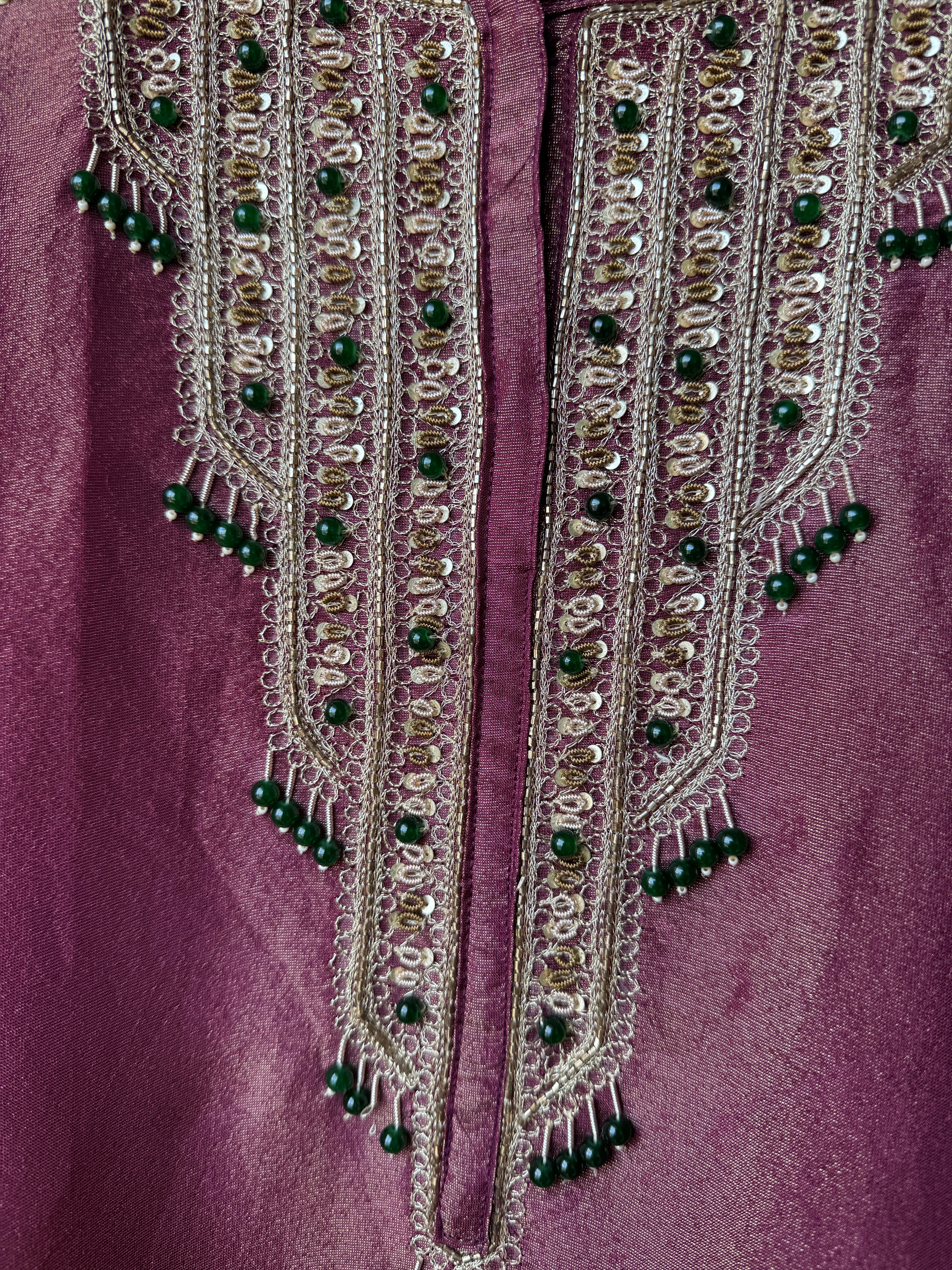 Sita Shimmer Tissue Handwork Dress