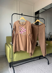 Aradhya Patchwork Mul Chanderi Coord Set