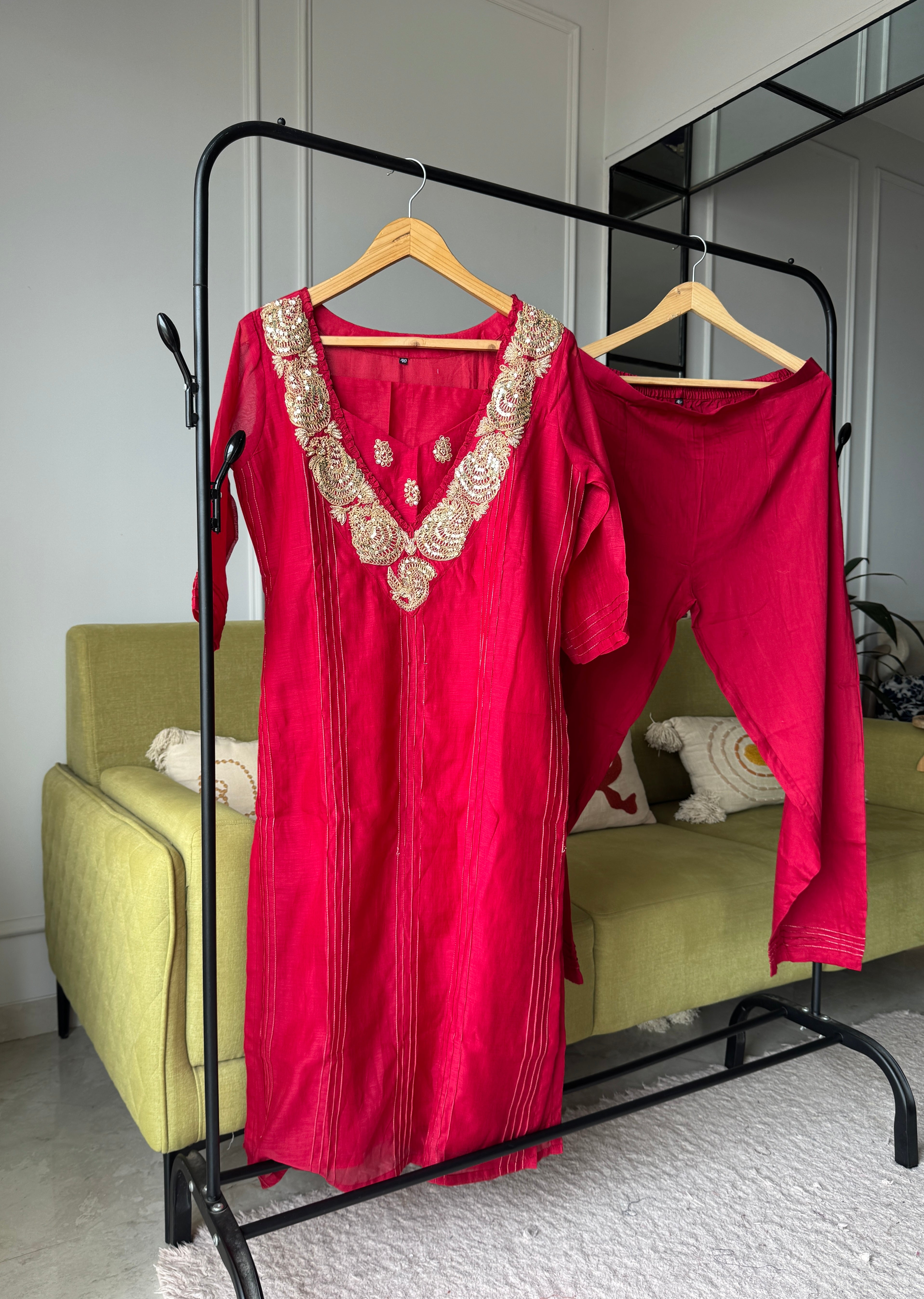 Jasmine Bustier Plus Kurti And Pants Set – Khwaish By Closet Hues