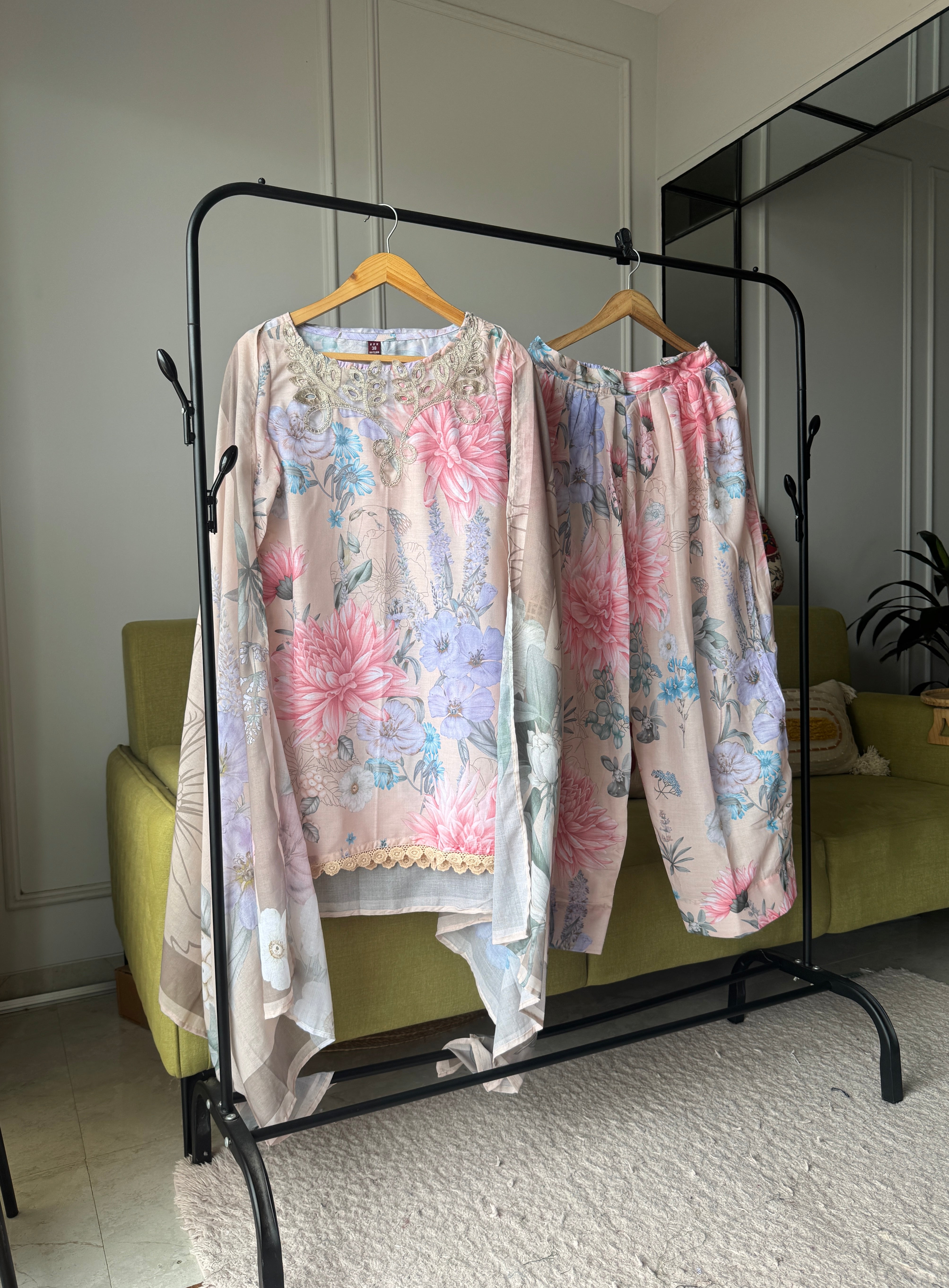 Trupti Print Cut Work Dress