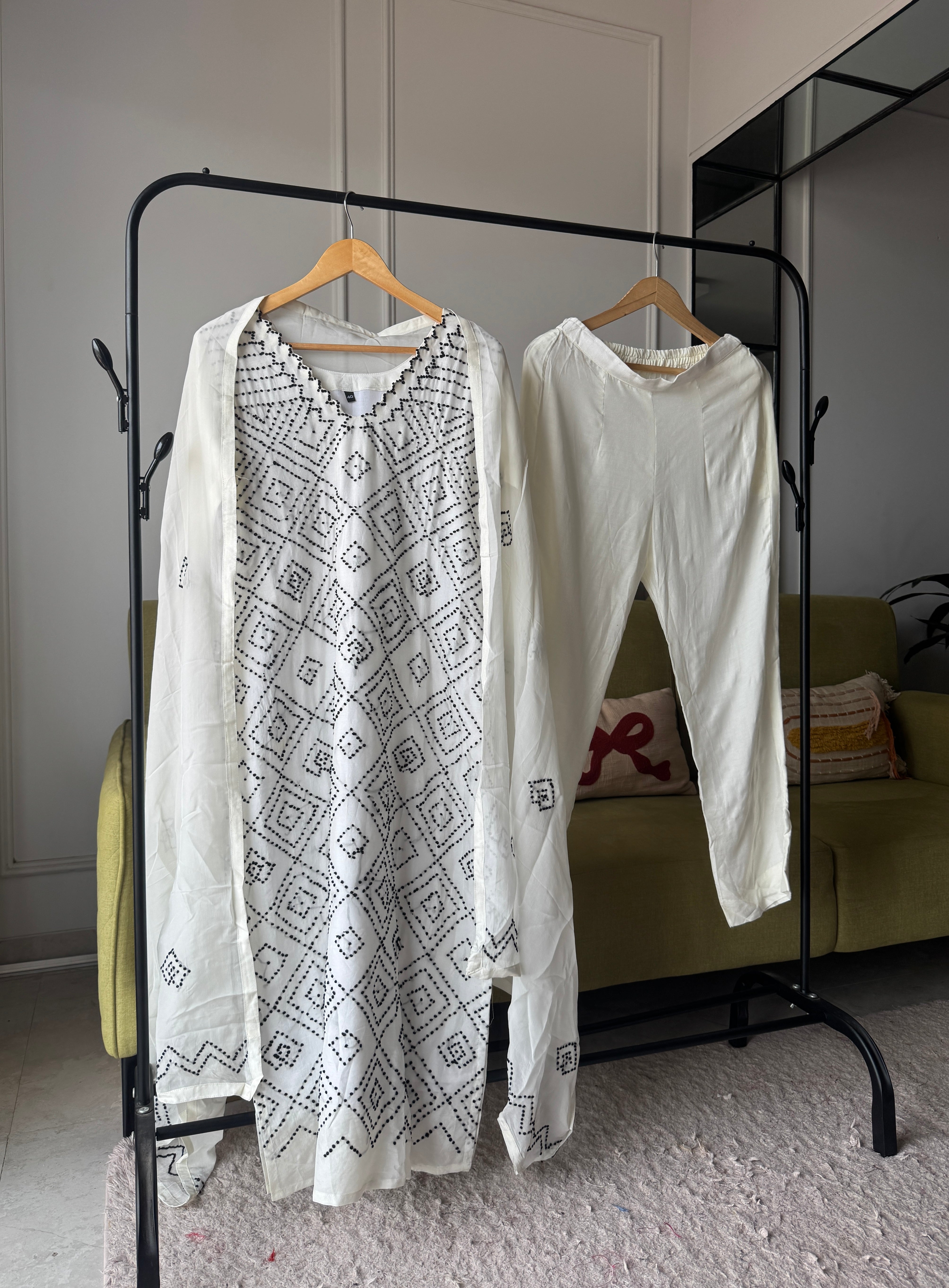 Meera V-Neck Knot work dress (542)