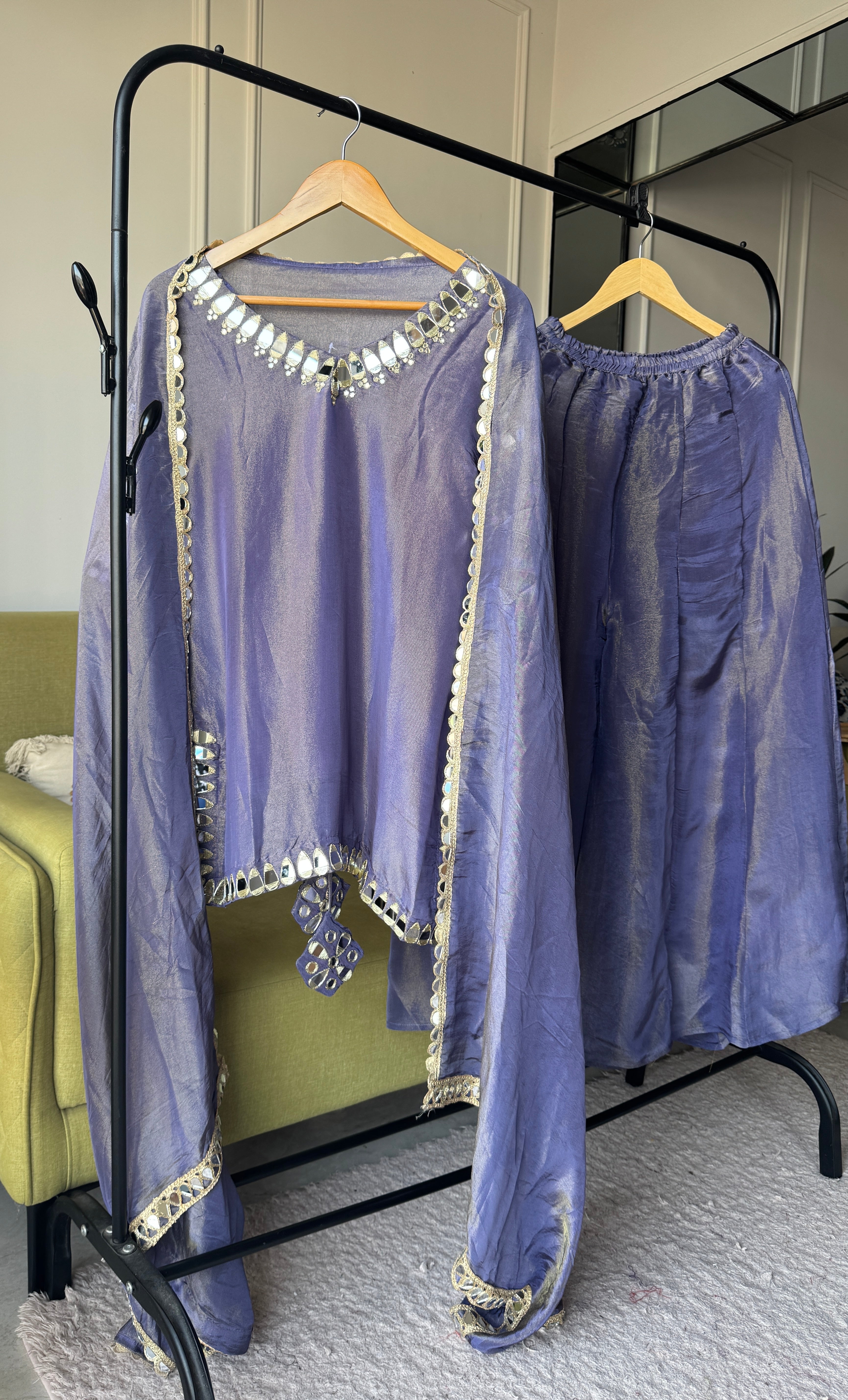 Disha Mirror Work Criss Cross Dress