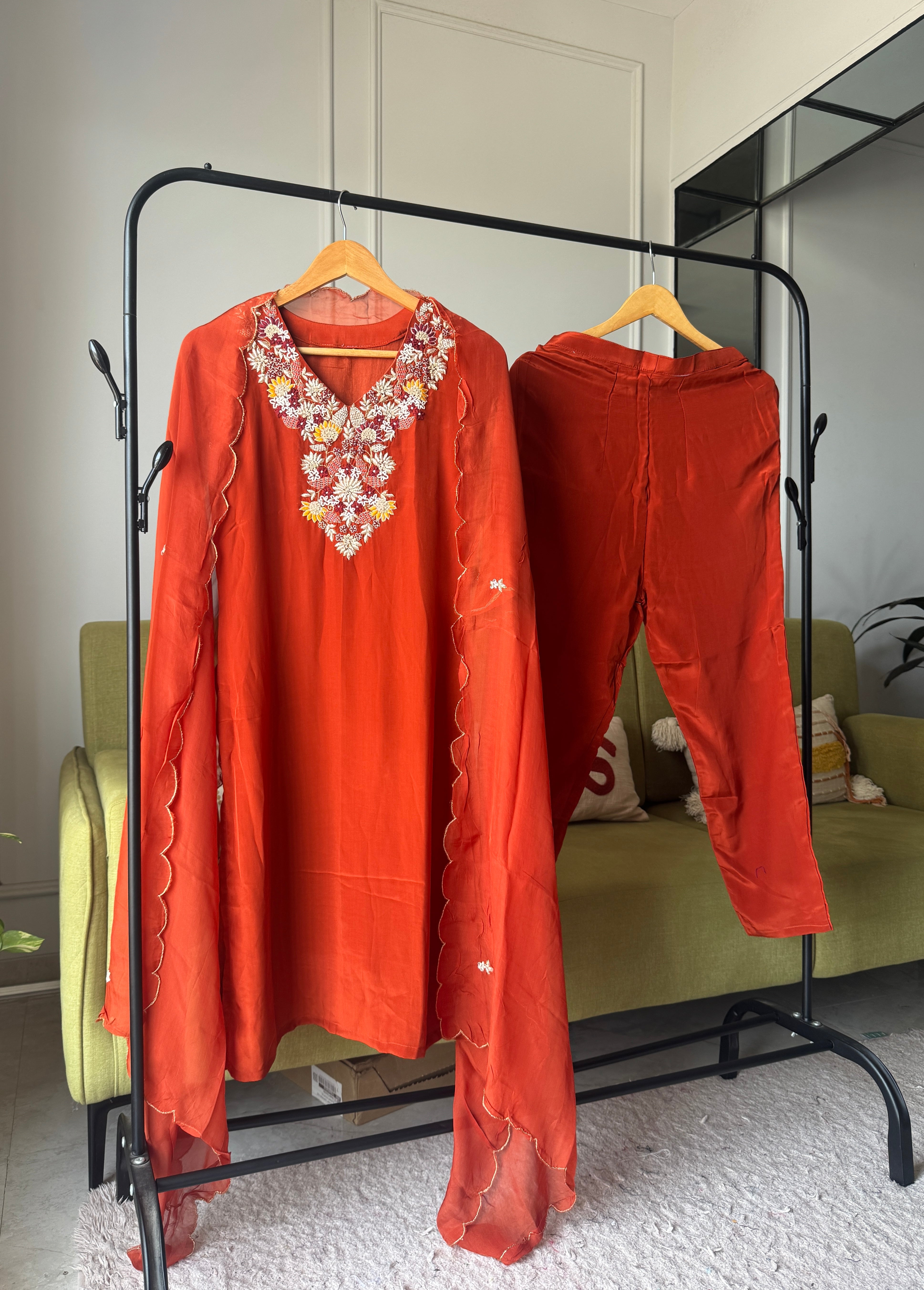 Veera glazed silk dress