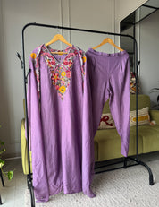 Heer V Neck Handwork Set