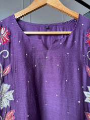 Bhavana Mul Chanderi Patchwork Dress