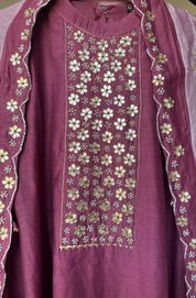 Damini hand work contrast dupatta dress