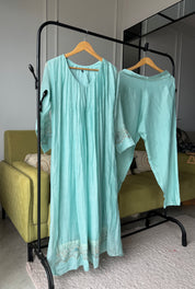 Priyanka Mul Chanderi Pleated Handwork Dress