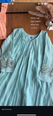 Priyanka Mul Chanderi Pleated Handwork Dress