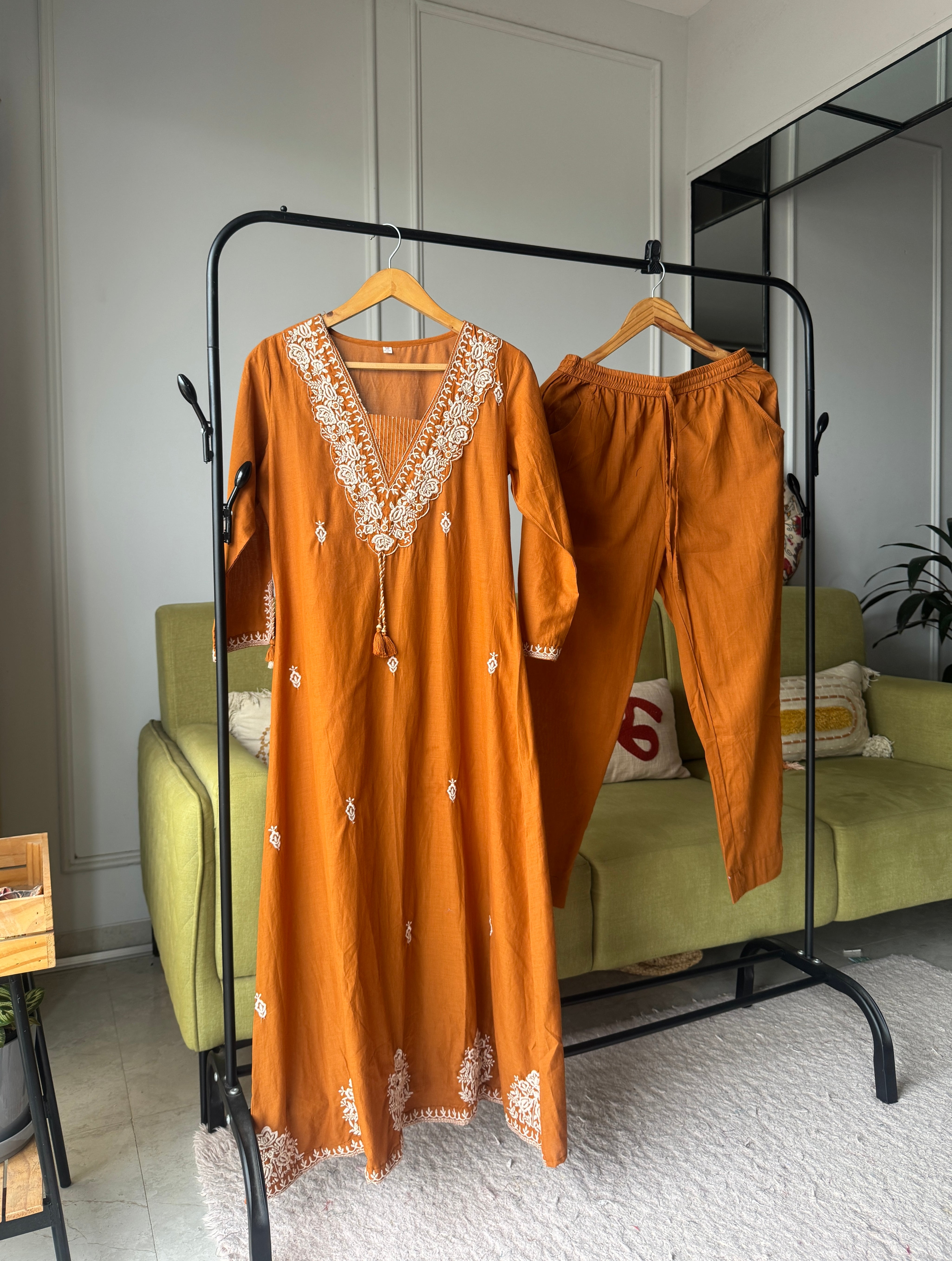 Kimaya Embroided Cotton Dress