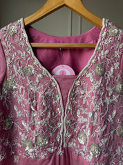 Sharvari hand work asymmetrical kurta with bell bottom pants (Make to Order)