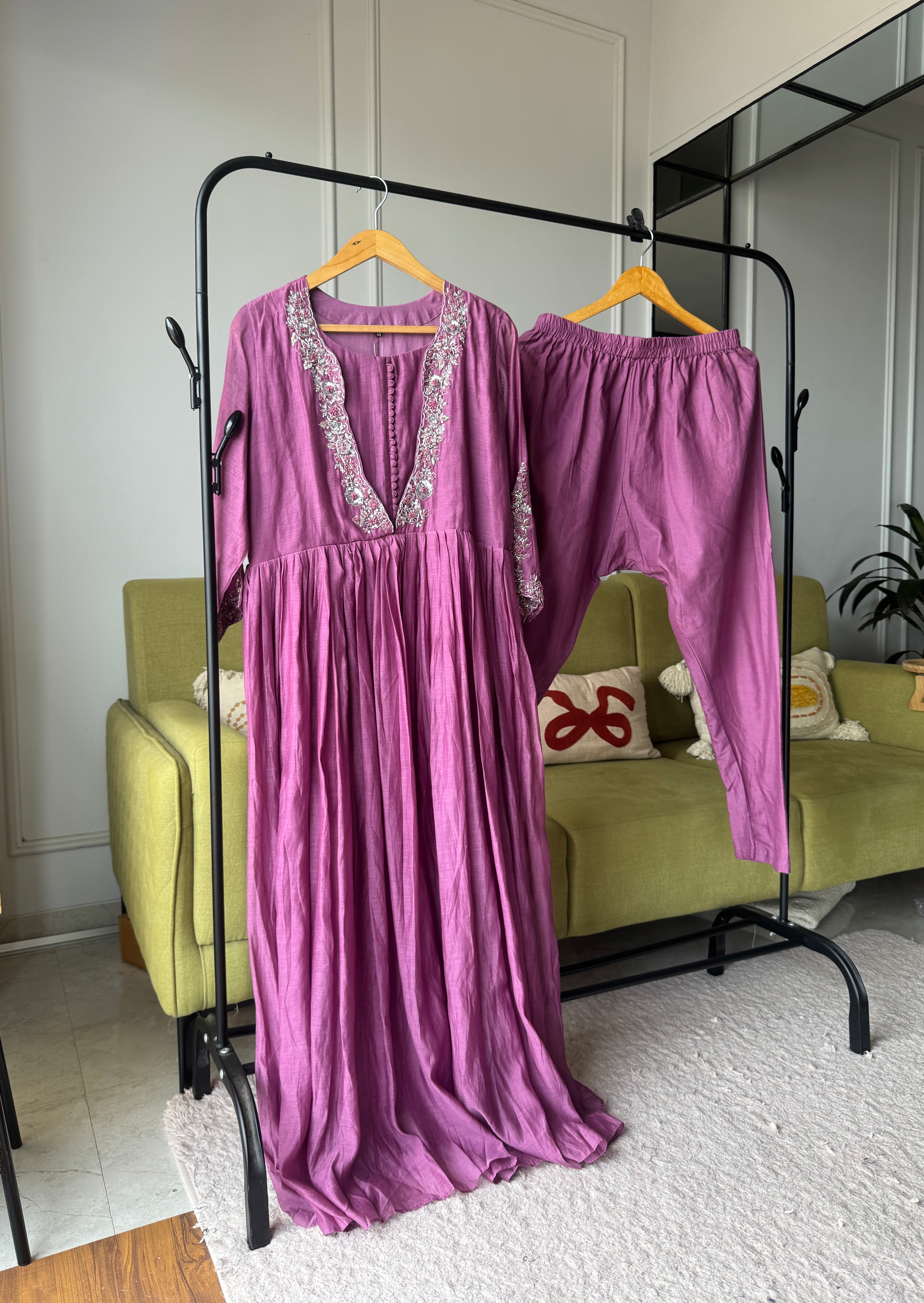 Pralambika Designer neck anarkali dress