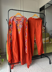 Heer V Neck Handwork Set