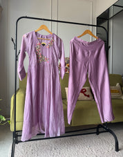 Kaveri Mul Chanderi Handwork Set(Make to Order 10 days)