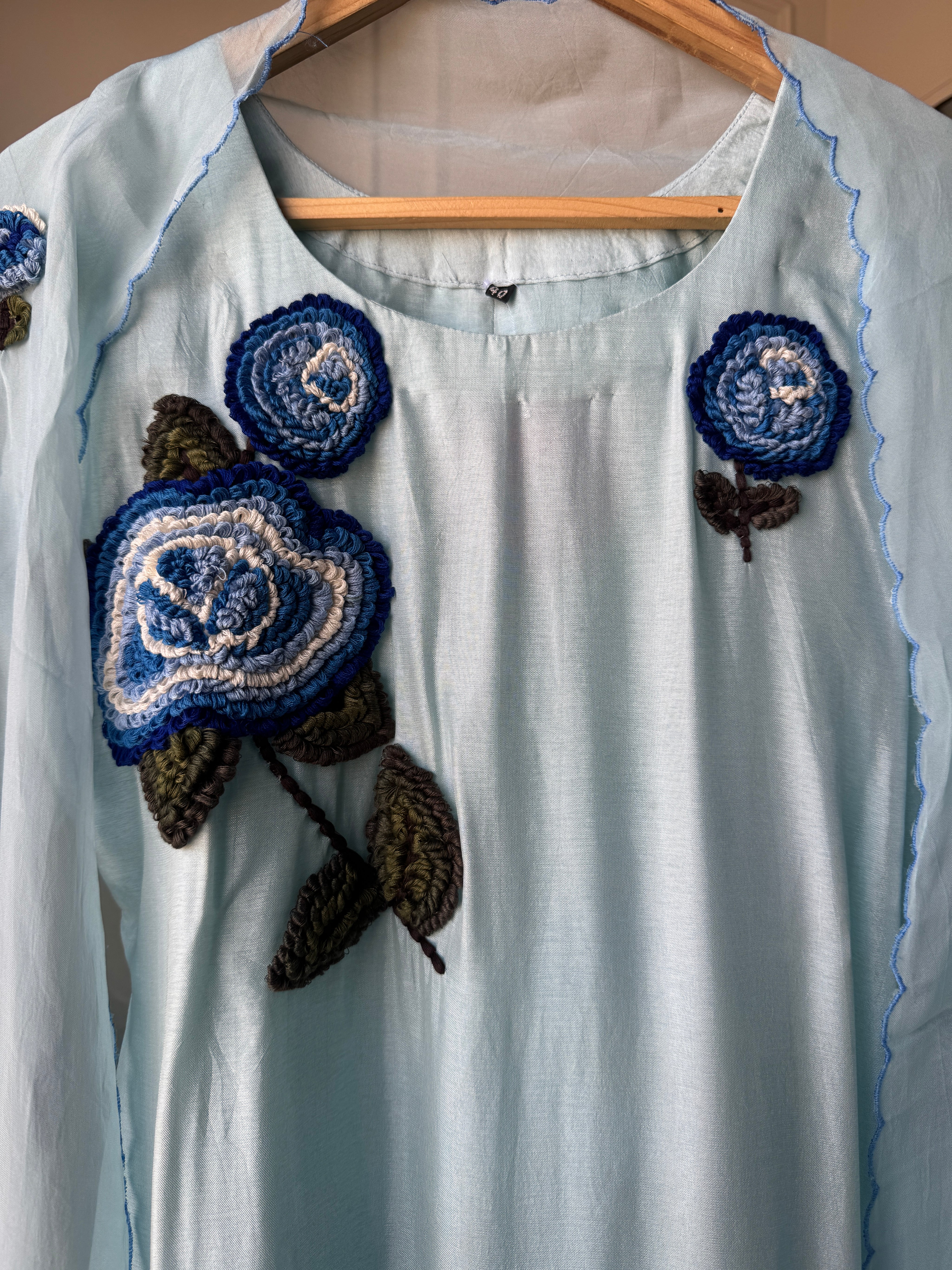 Palak Thread Embroided Set