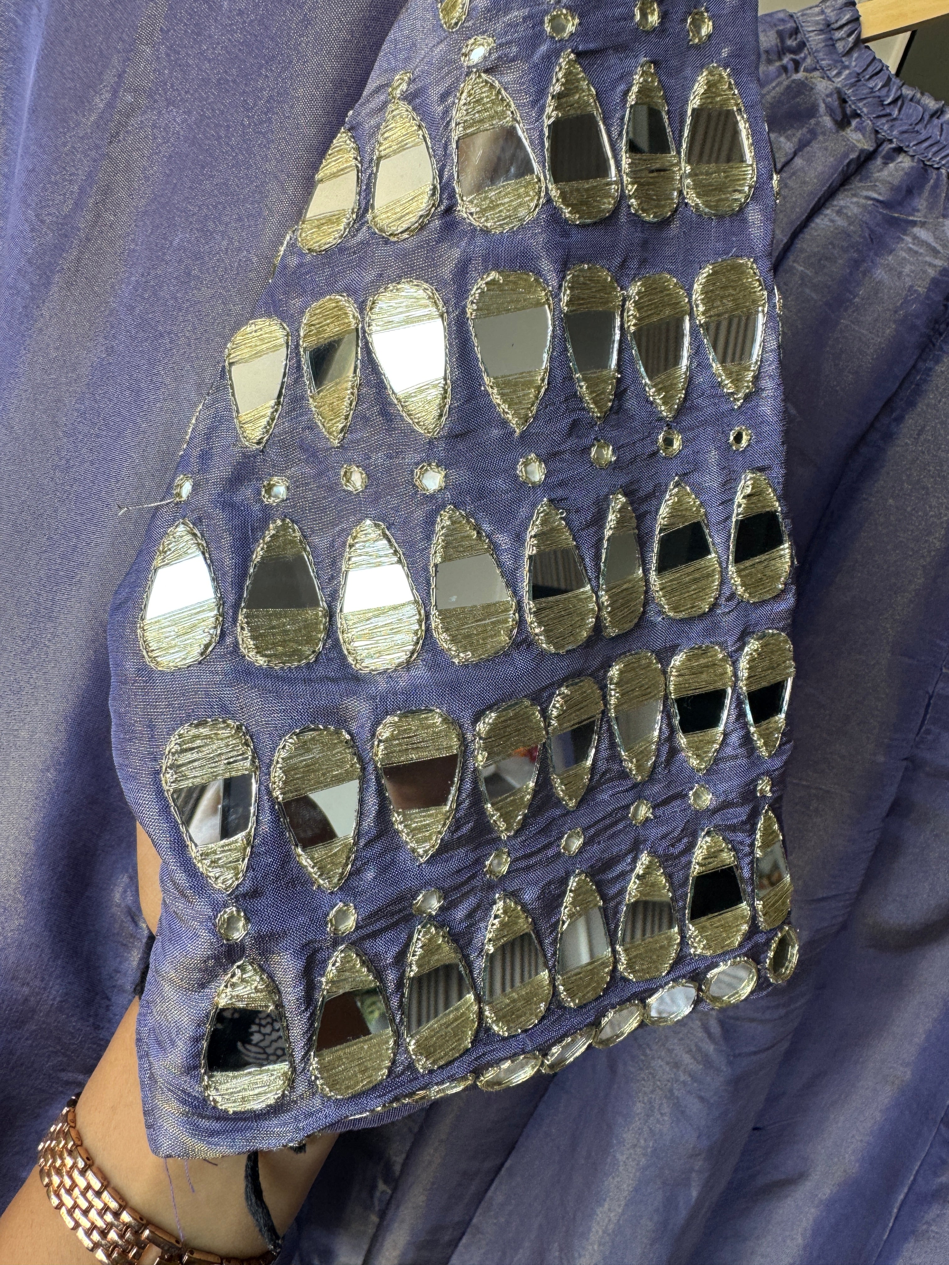 Disha Mirror Work Criss Cross Dress