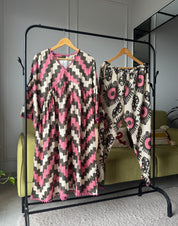 Meghana Aztec print dress