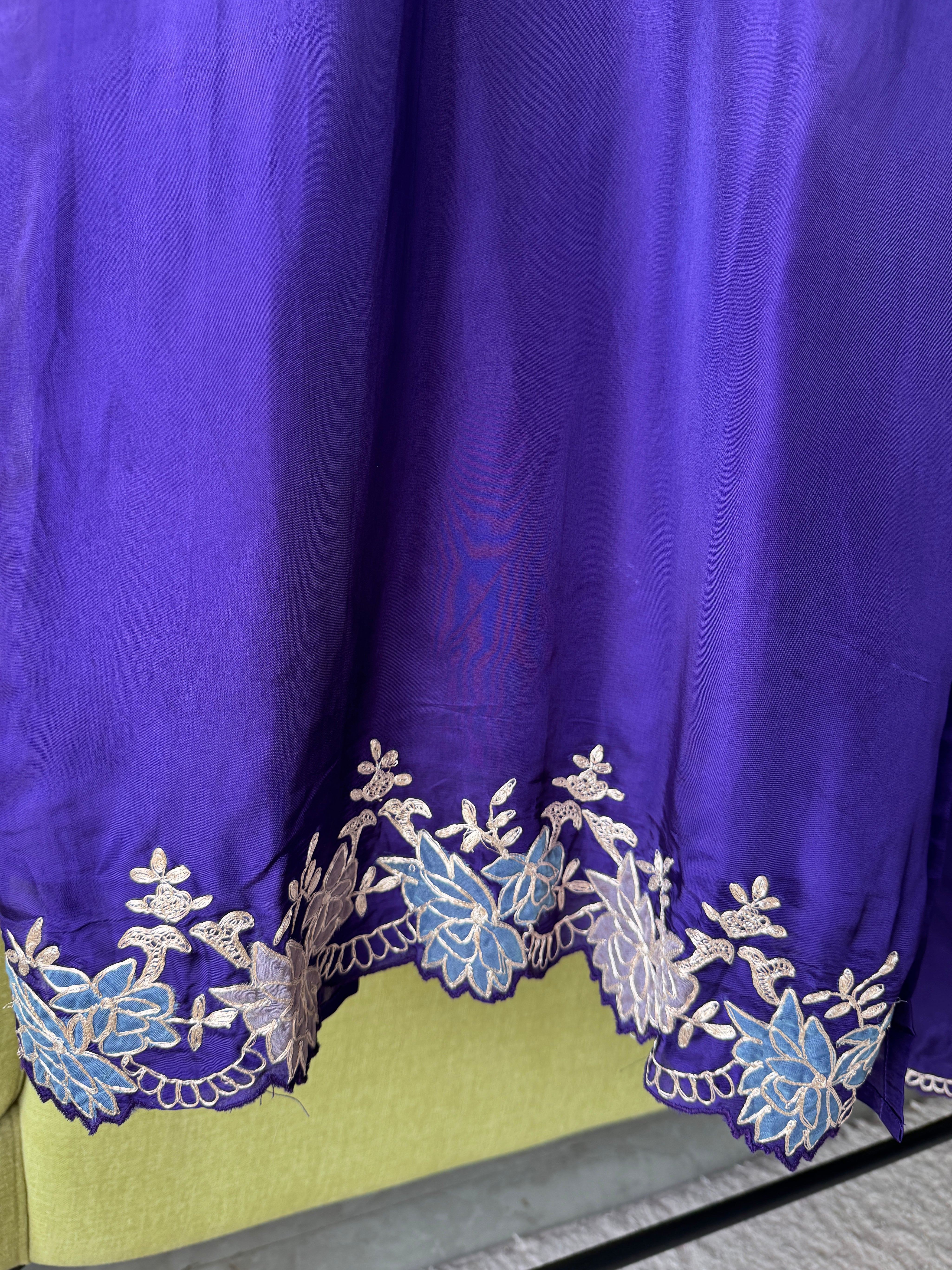 Apurva Silk Scalloped Leather Work Dress