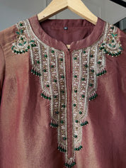 Sita Shimmer Tissue Handwork Dress