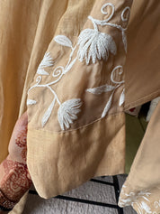 Rajeshwari Handwork V Neck Mul Chanderi Dress(Make to Order)