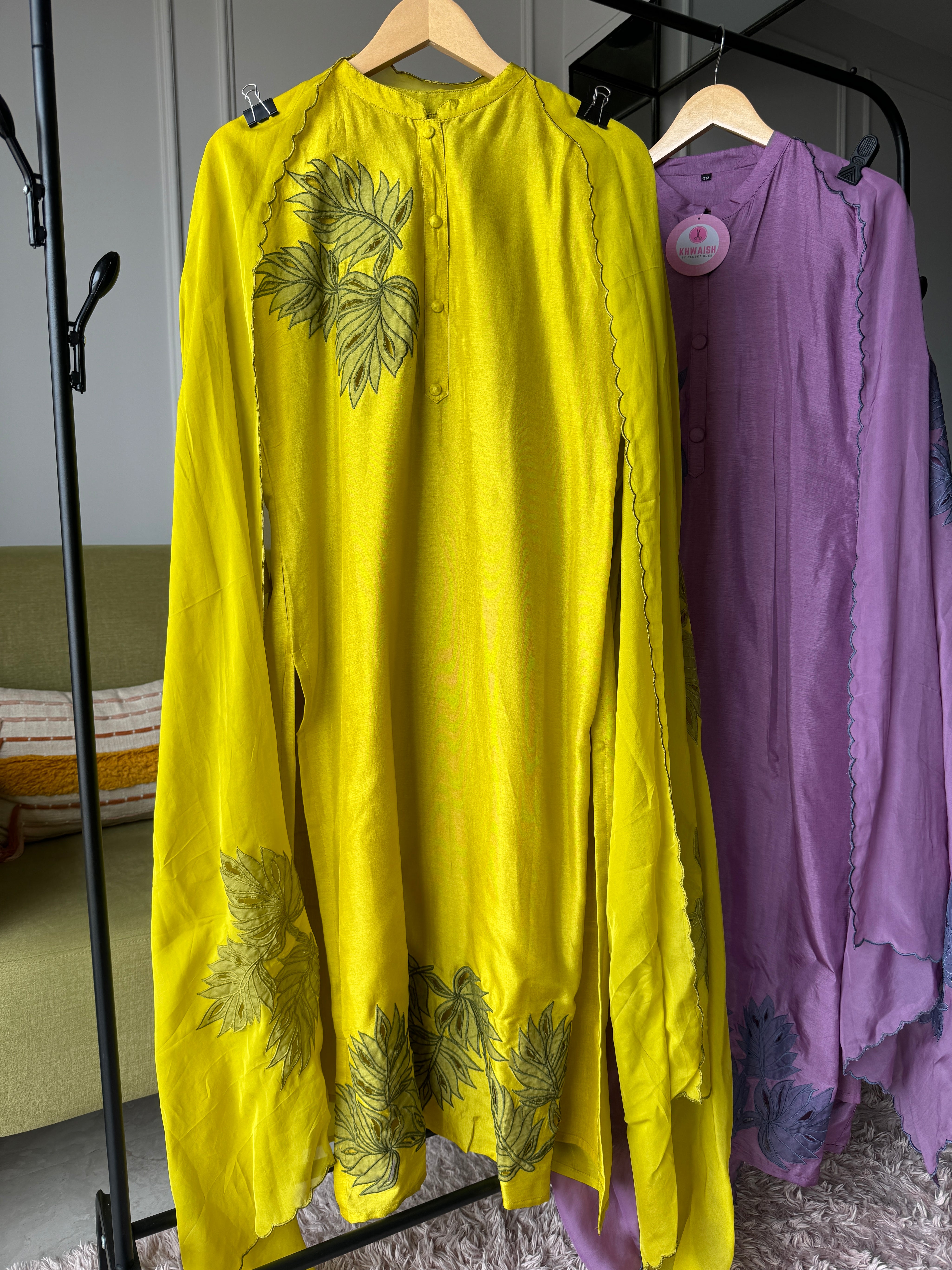 Floral Cutwork Suit Set (611)