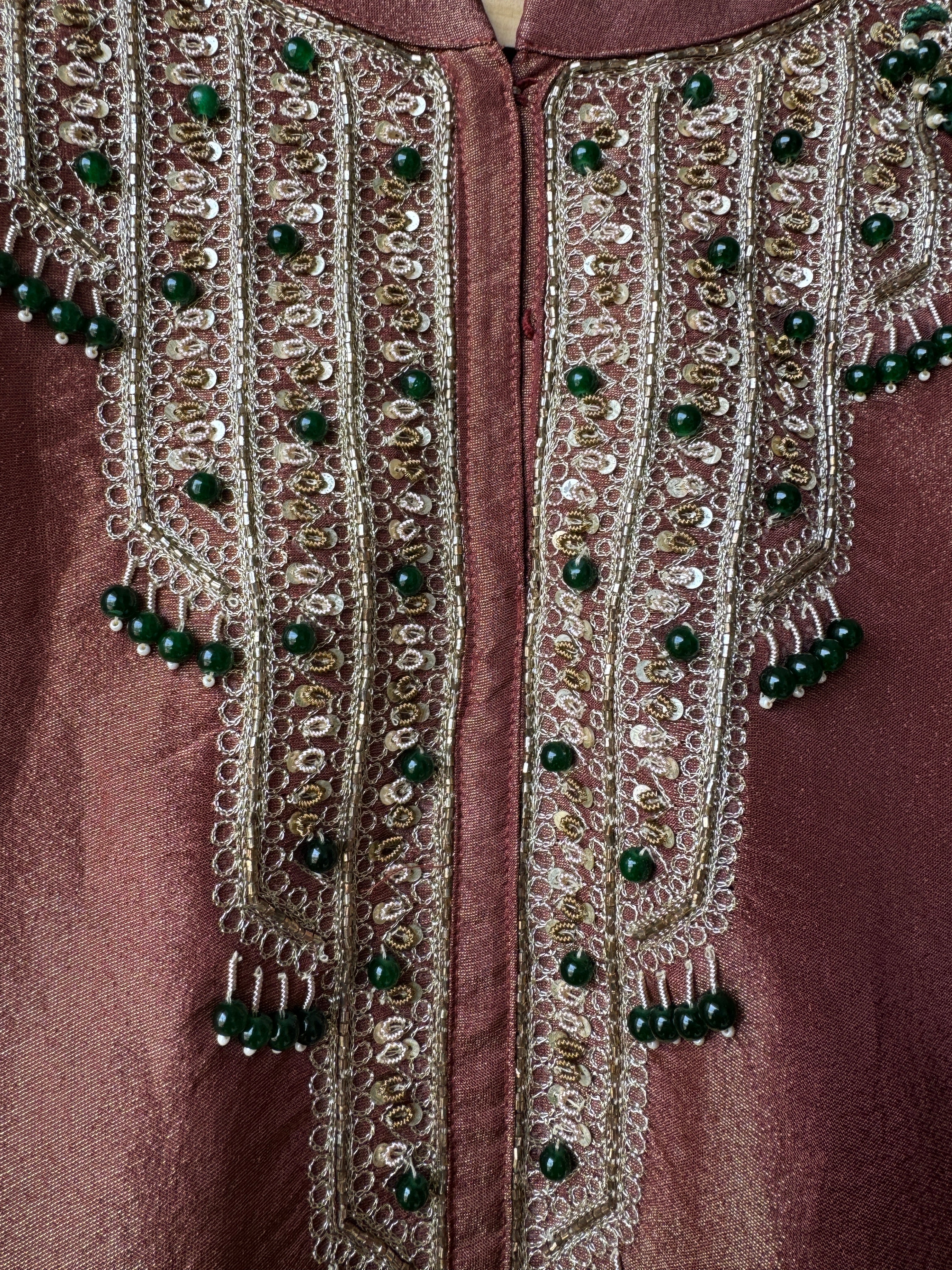 Sita Shimmer Tissue Handwork Dress