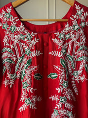 Rashi embroidery high low kurta with pants and dupatta (Make to Order)