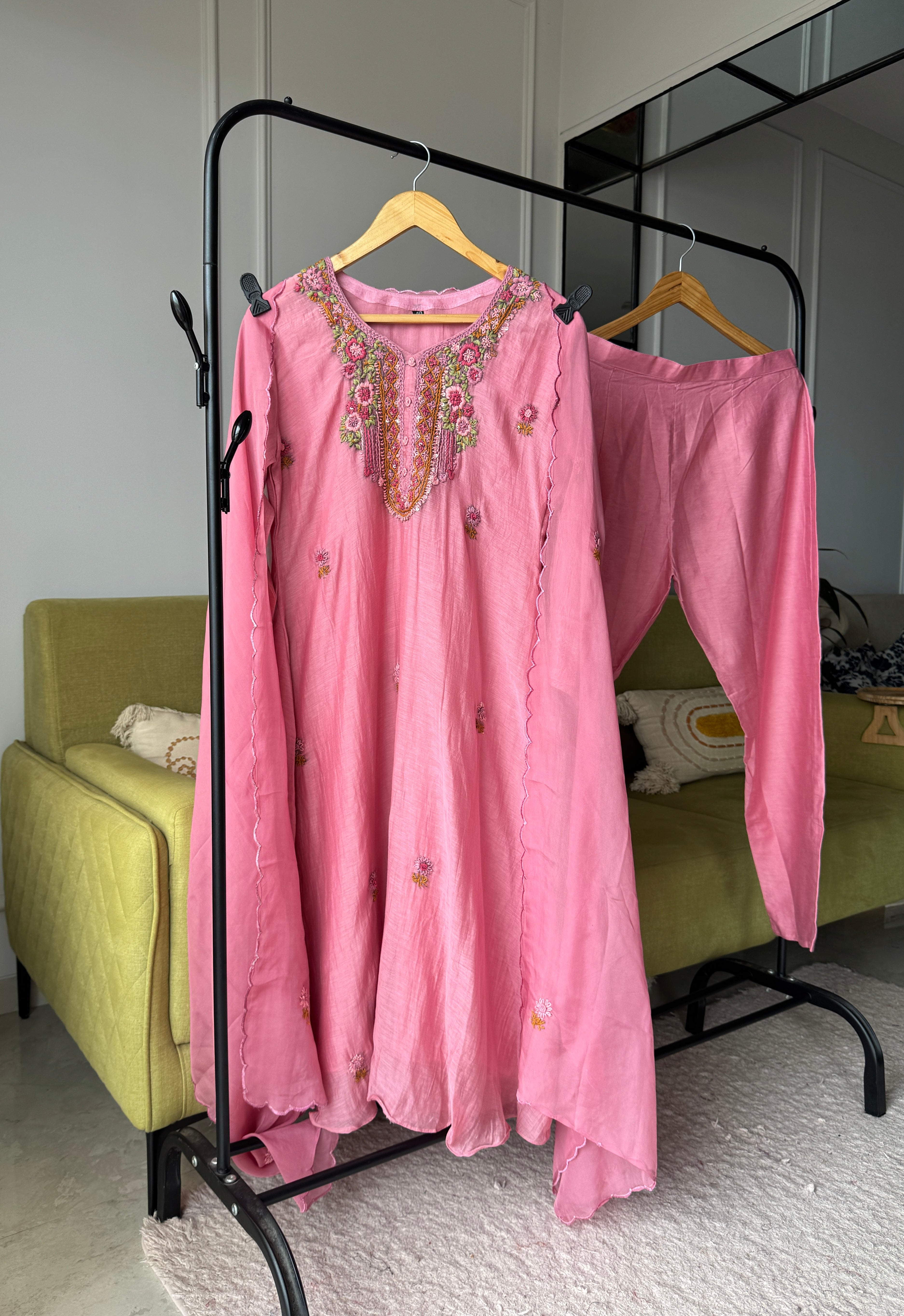 Shilpa Embroided Mul Chanderi Dress