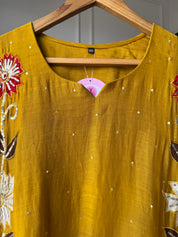 Bhavana Mul Chanderi Patchwork Dress